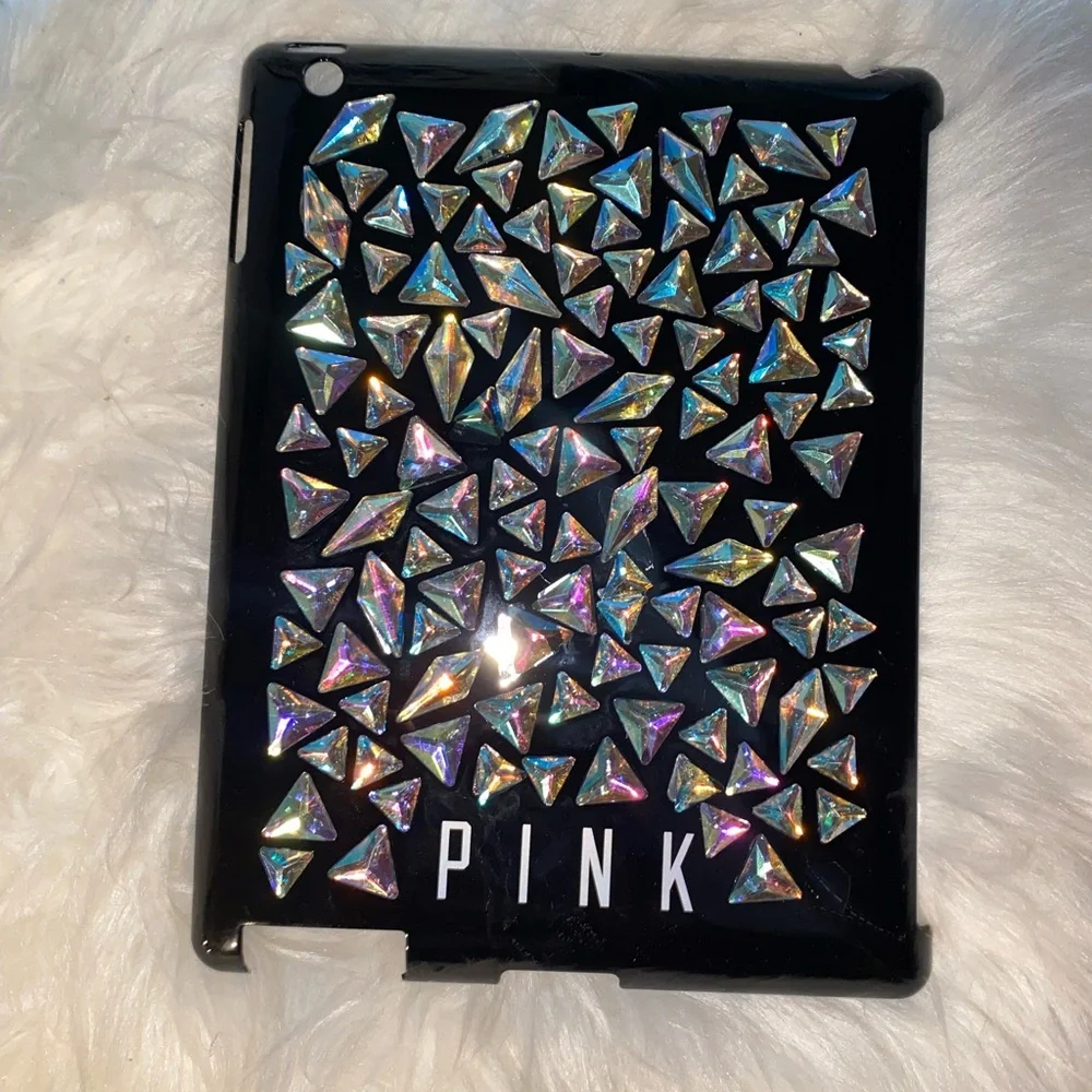 PINK Victoria's Secret Black Tablet Case with Iridescent Accents
